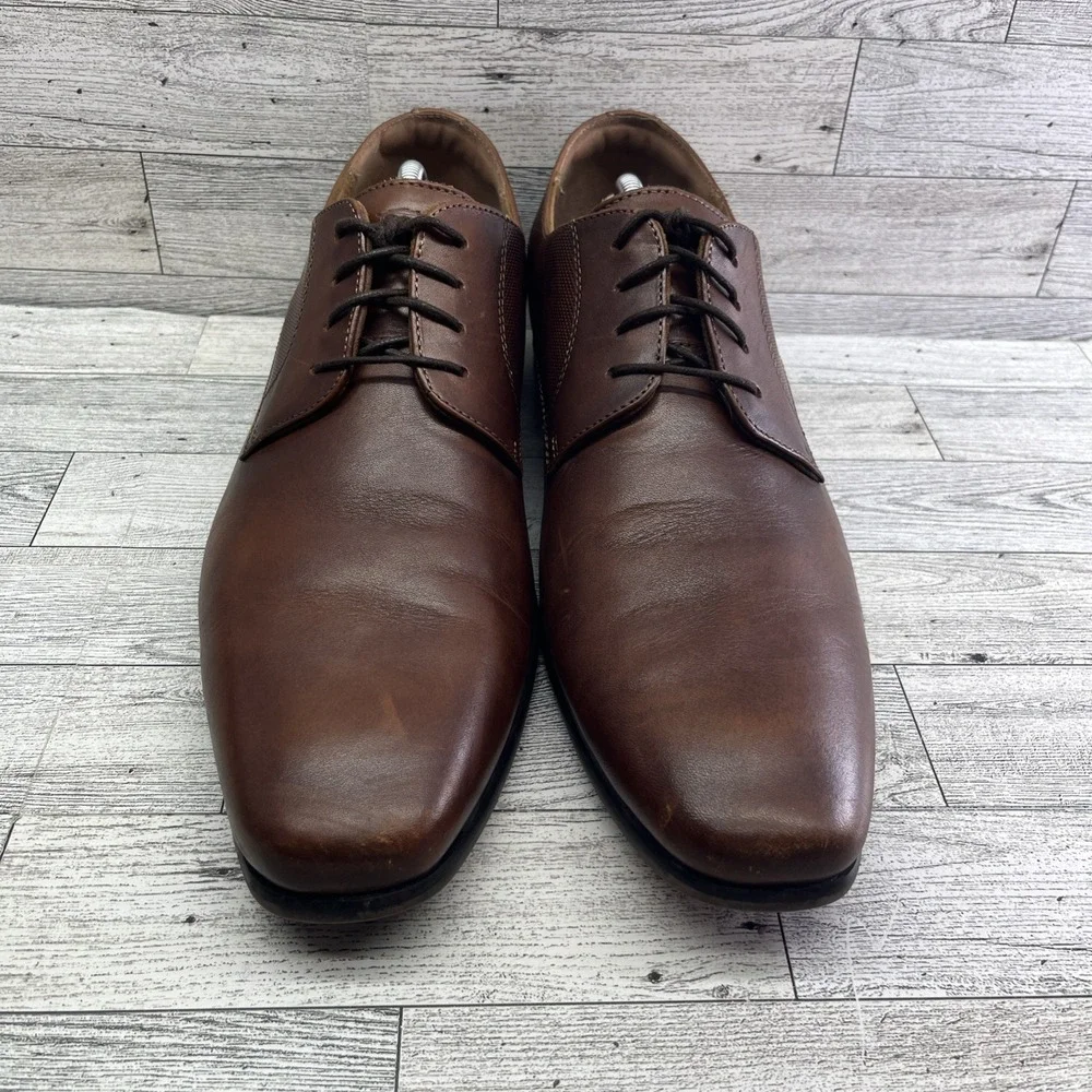 Florsheim Postino Plain‎ Toe Oxford Cognac Leather Dress Shoes Men 11 3E